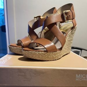 Michael Kors brown wedges